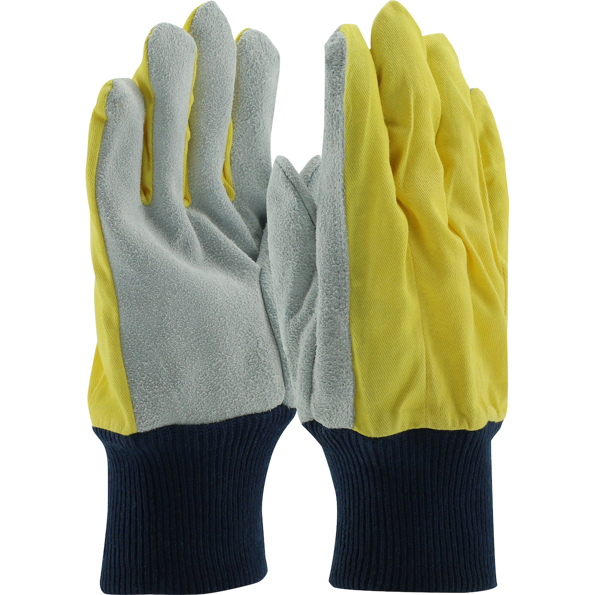 PIP 100Y – Superior Grade Split Cowhide Leather Palm Glove with Fabric Back