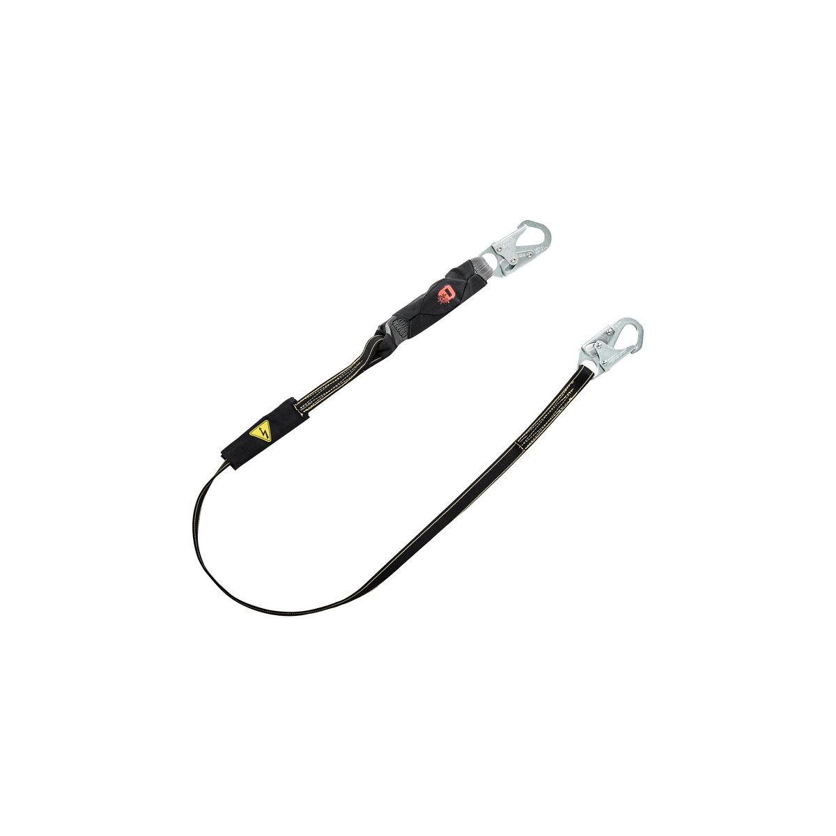 MSA V-SERIES™ Leading Edge Safety Lanyard - V-Series, High Heat, web, single-leg fixed energy absorbing lanyard, 6', 36C small snaphooks