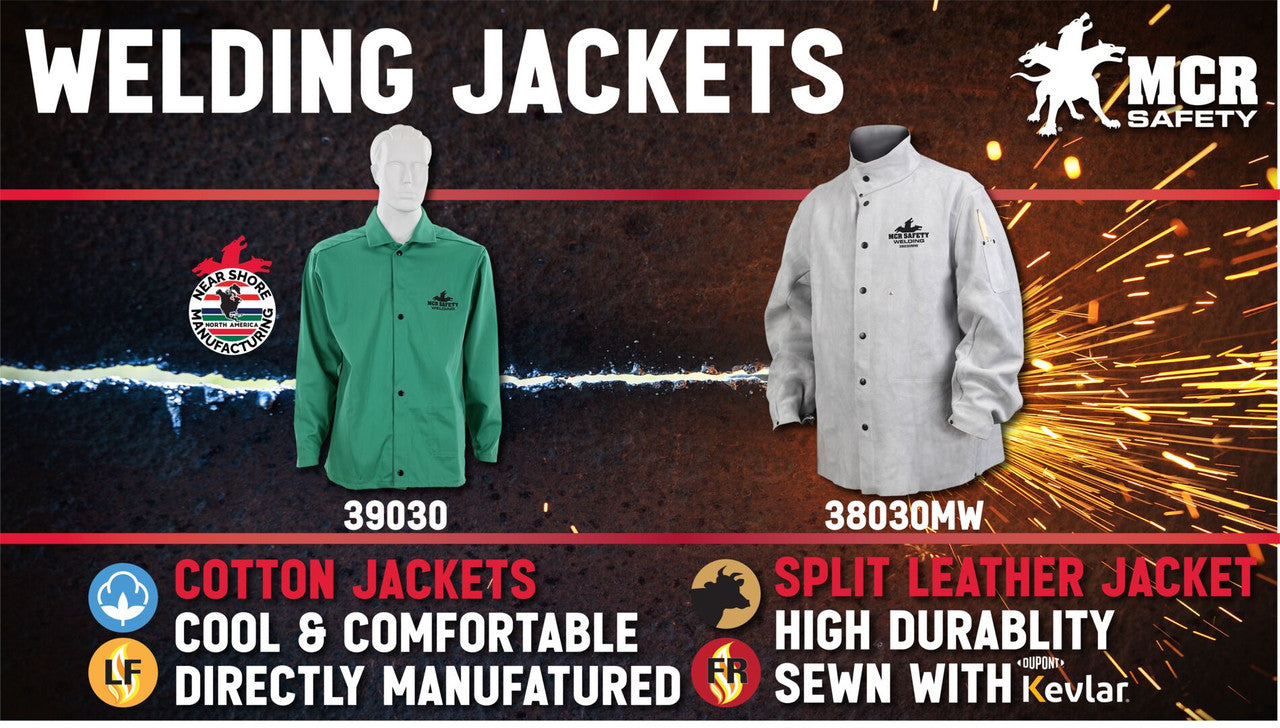 MCR Safety 39030 - F/R GREEN COTTON 30" JACKET L - manufacturer product image 4