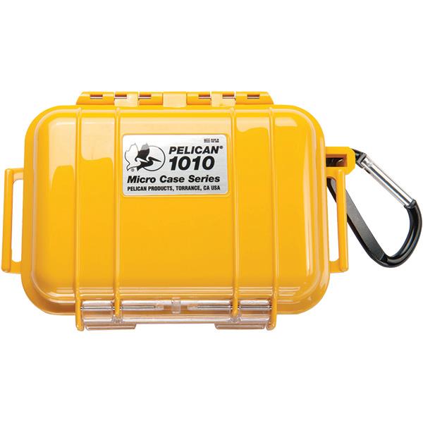 Pelican (1010) Micro Case, 5 7/8"L x 4 1/16"W x 2 1/8"D, Yellow