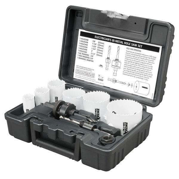 Disston Blu-Mol Xtreme Bi-Metal Electrician's 9-Piece Hole Saw Kit, Standard