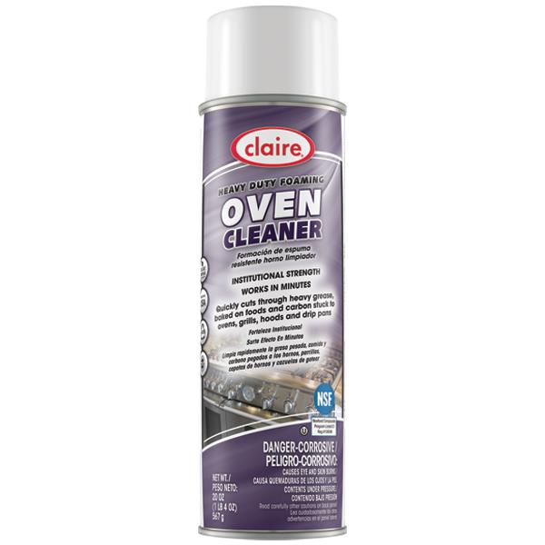 Claire Heavy Duty Foaming Oven Cleaner, 20 oz Aerosol, 12/Case