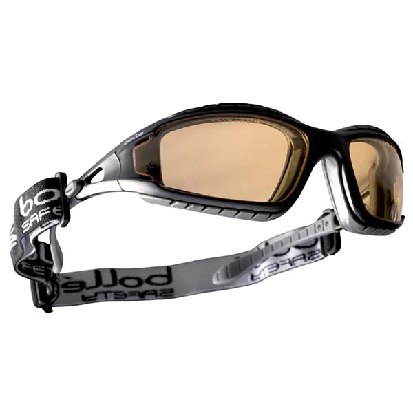 Bolle Safety Tracker Safety Glasses, Platinum Lite Coating, Bronze Lens