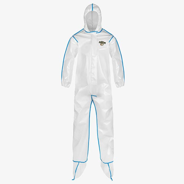 Lakeland ChemMax 2 Bound Seam Coveralls w/ Hood & Boots, 2X-Large, White, 12/Case
