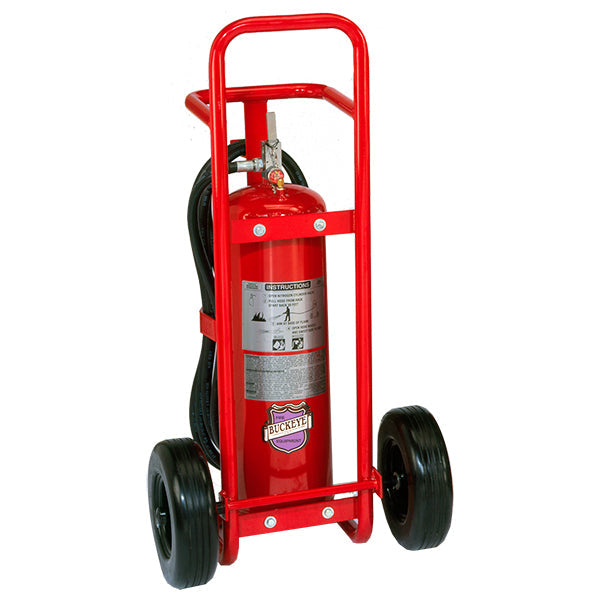 Buckeye 50 lb Purple K Stored Pressure Wheeled Fire Extinguisher with Semi-Pneumatic Rubber Wheels, 47"H x 24"W x 26 1/2"D, 160B:C