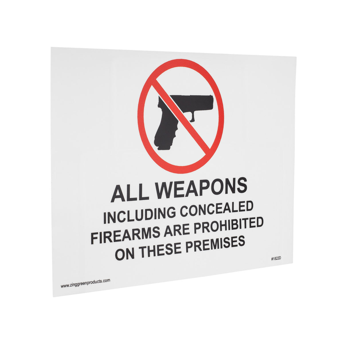 ZING All Weapons Prohibited Decal, 5Hx7W, 2-Pk - official Zing product image 4