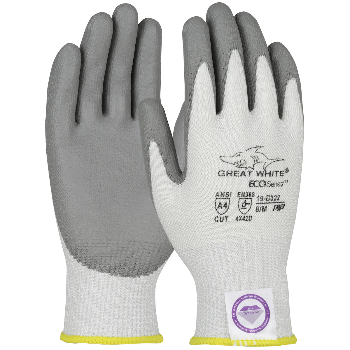 PIP 19-D322V glove - cut resistance - White