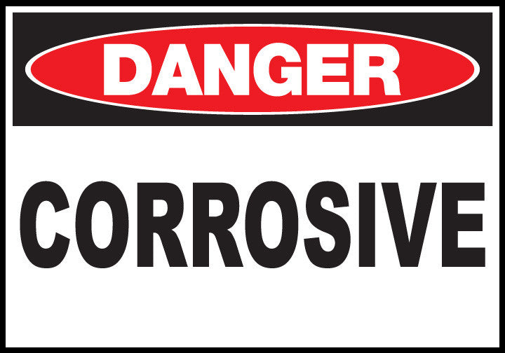 ZING Sign, Danger, Corrosive 10X14 In. Aluminum.. - official Zing product image 2