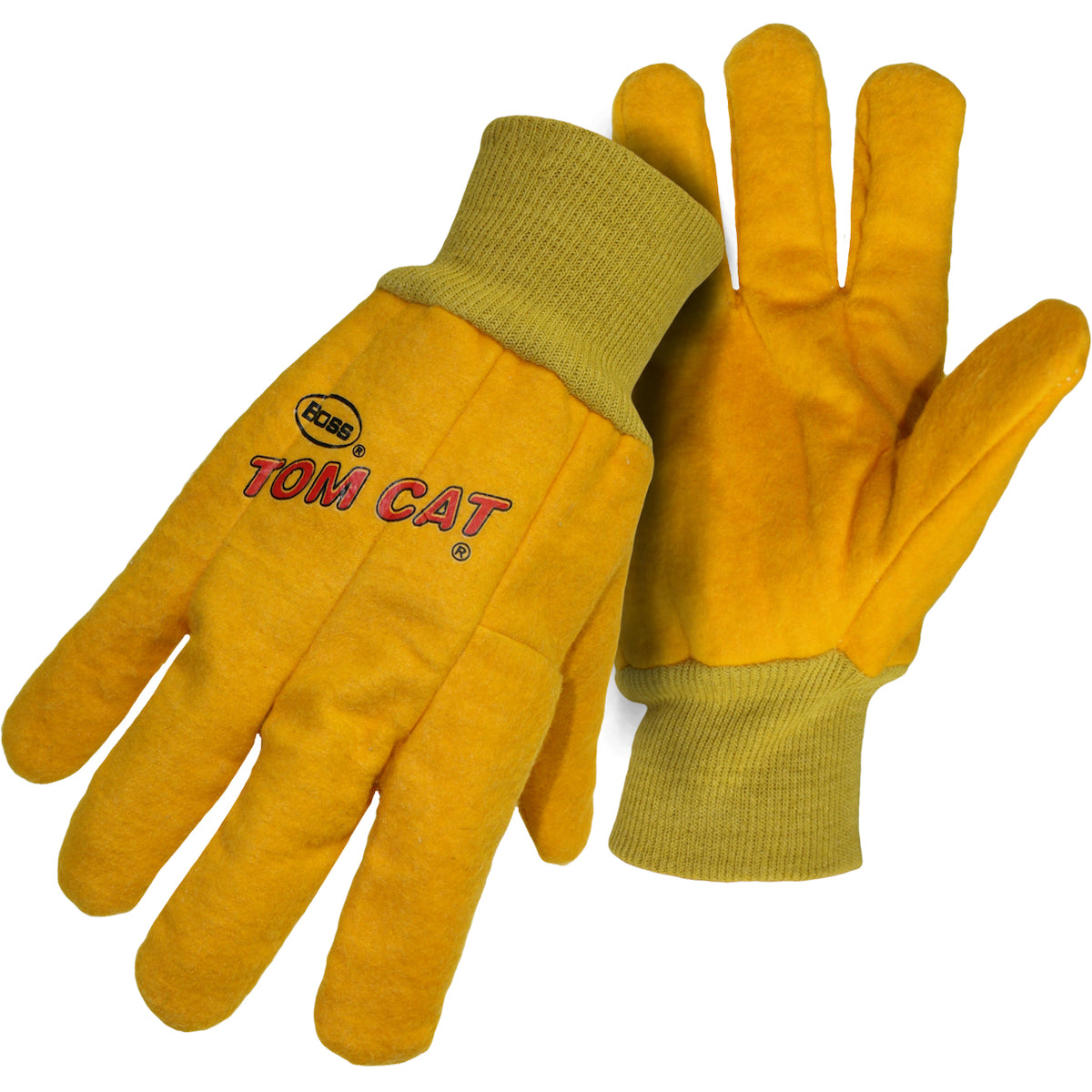 Boss 1BC0341 – Premium Grade Chore Glove with Single Layer Palm, Single Layer Back and Nap-Out Finish - Knit Wrist