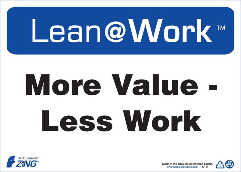 ZING Lean Sign, More Value Less Work - official Zing product image 1