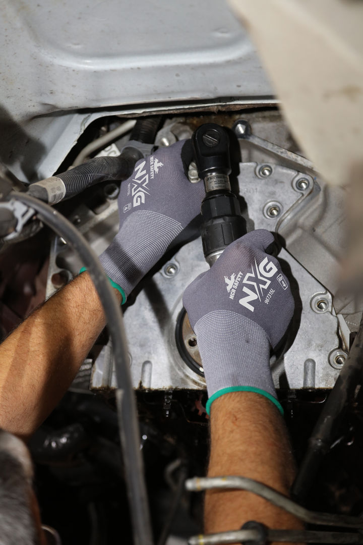 967315 - MCR Safety NXG® Work Gloves - 15 Gauge Gray Nylon Shell - Sandy Foam Nitrile Palm and Fingertips - NXG Provides Premium Quality, Comfort and Fit - A Great Choice for Long Workdays