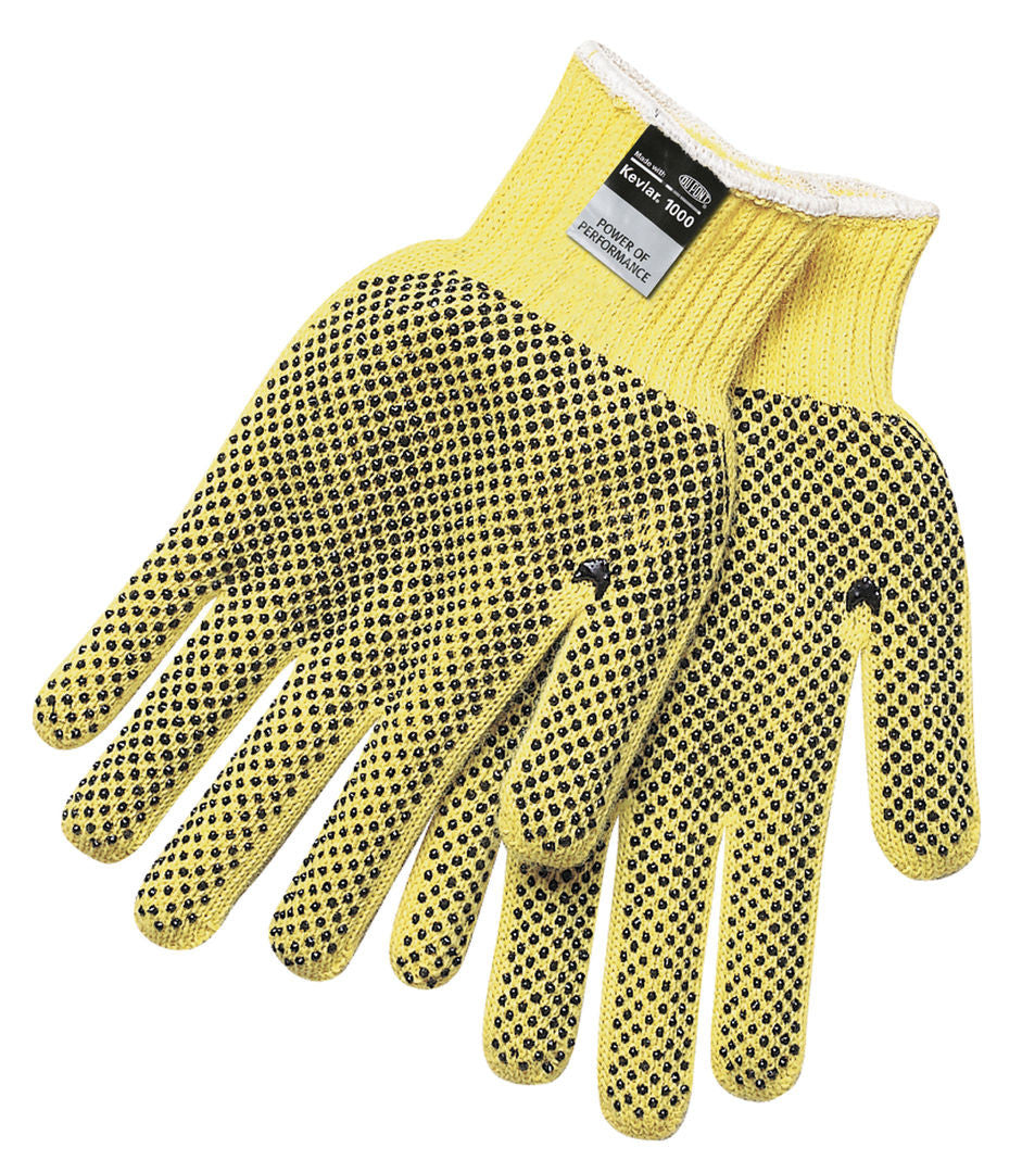 9366E - MCR Safety CutPro® - 7 Gauge DuPont™ Kevlar® Aramid Shell - Cut Resistant Work Gloves - PVC Dots on Both Sides - Competitive Value (CV) Grade - PVC Dots Help with Grip and Abrasion Resistance