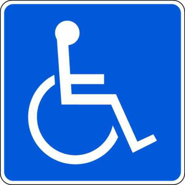 ZING Sign, Handicapped Symbol, Egp, 12X12 - 2217