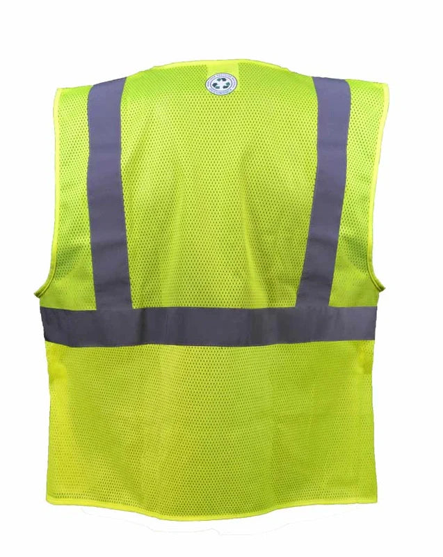 Occunomix Sustainable Mesh Vest W/Zipper Hi-Vis Safety Vests Yellow M model ECO-RYIMZ-YM