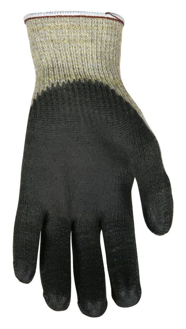 93891PU - MCR Safety CutPro® 10 Gauge Kevlar® aramid and Synthetic Shell Stainless Steel Strands Cut Resistant Work Gloves Polyurethane (PU) Coated Palm and Fingertips Polyurethane (PU) Palm provides excellent abrasion resistance