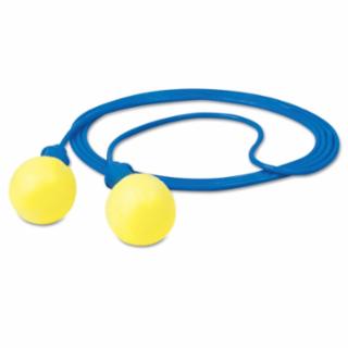 3M 247-318-1001 E-A-R Push-Ins Foam Earplug, Polyurethan, Blue/Yellow, Corded - Polyurethane Hearing Protection PPE