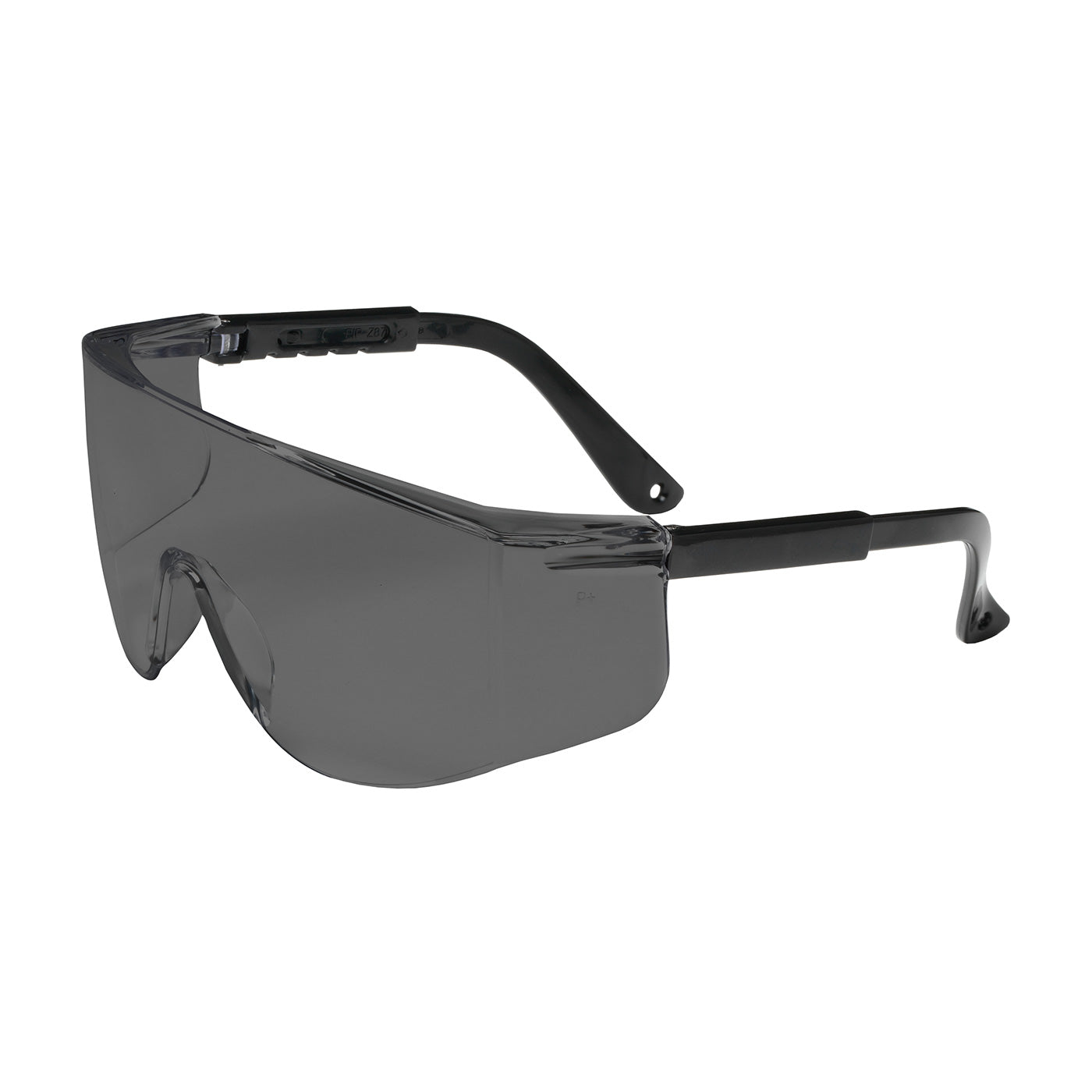 Zenon Z28™ OTG Rimless Safety Glasses with Black Temple, Gray Lens and Anti-Scratch Coating