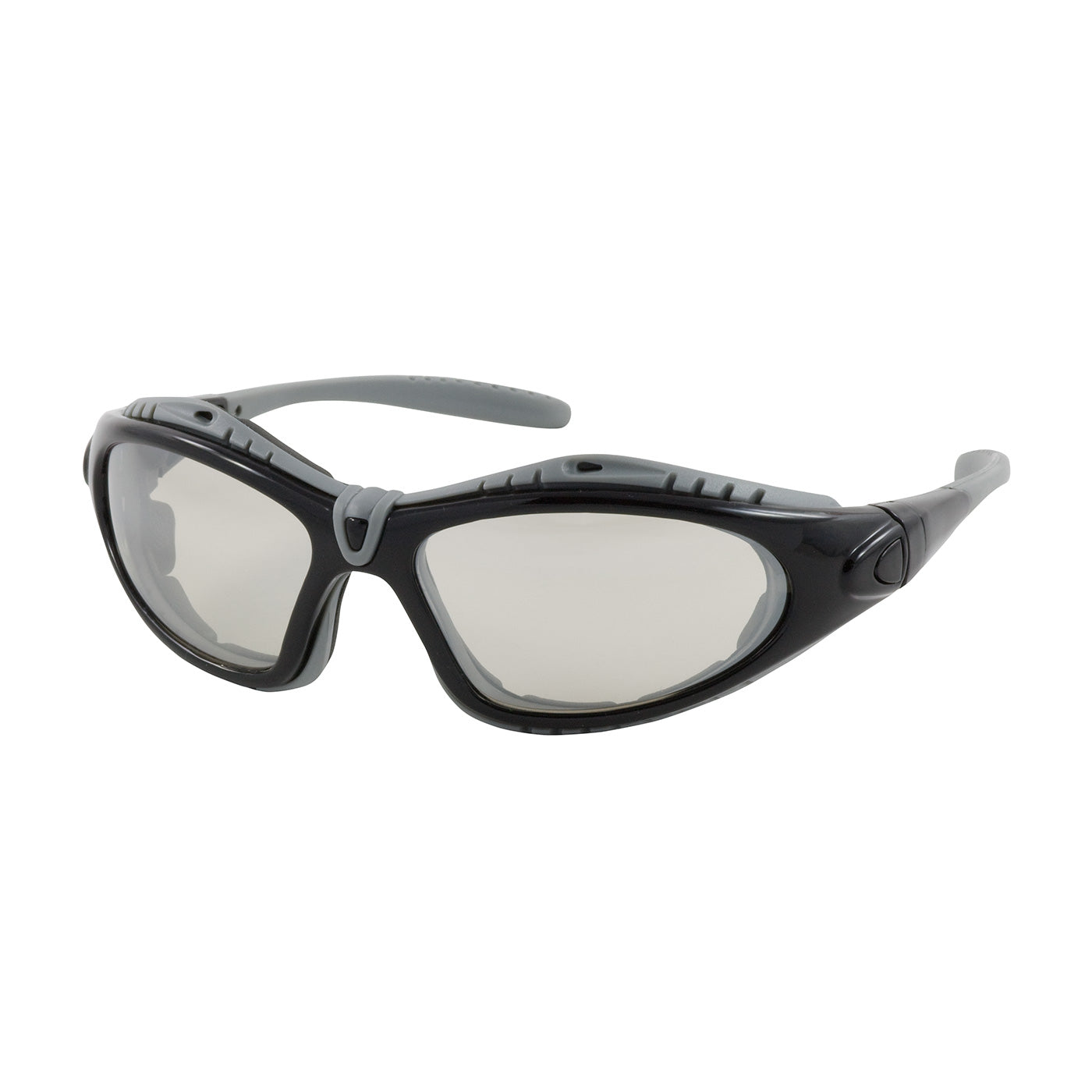 Fuselage™: Full Frame Safety Glasses with Black Frame, Foam Padding, I/O Lens and Anti-Scratch / Anti-Fog Coating