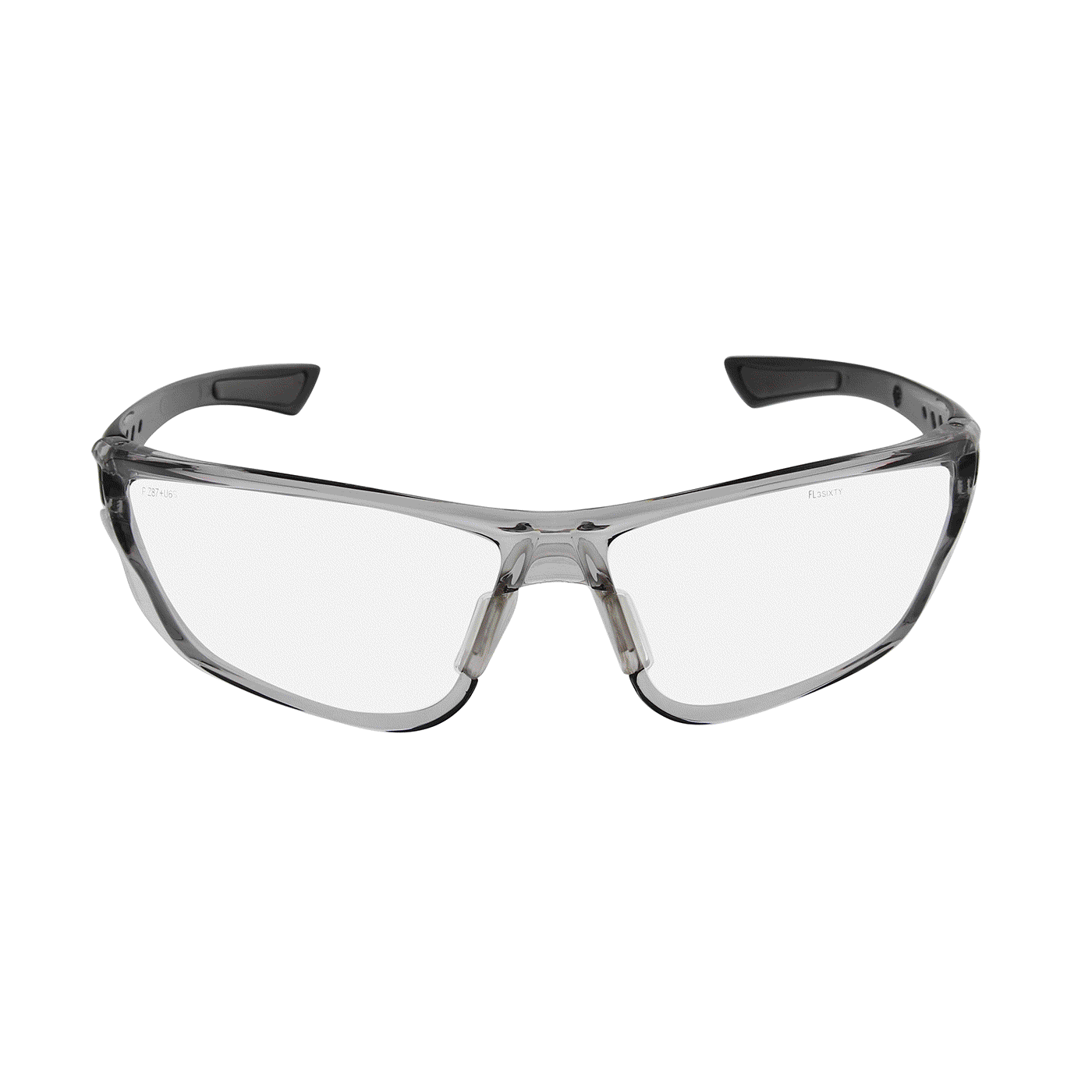 Recon™: Rimless Safety Glasses with Gloss Black Temple, Light Gray Lens and FogLess® 3Sixty™ Coating