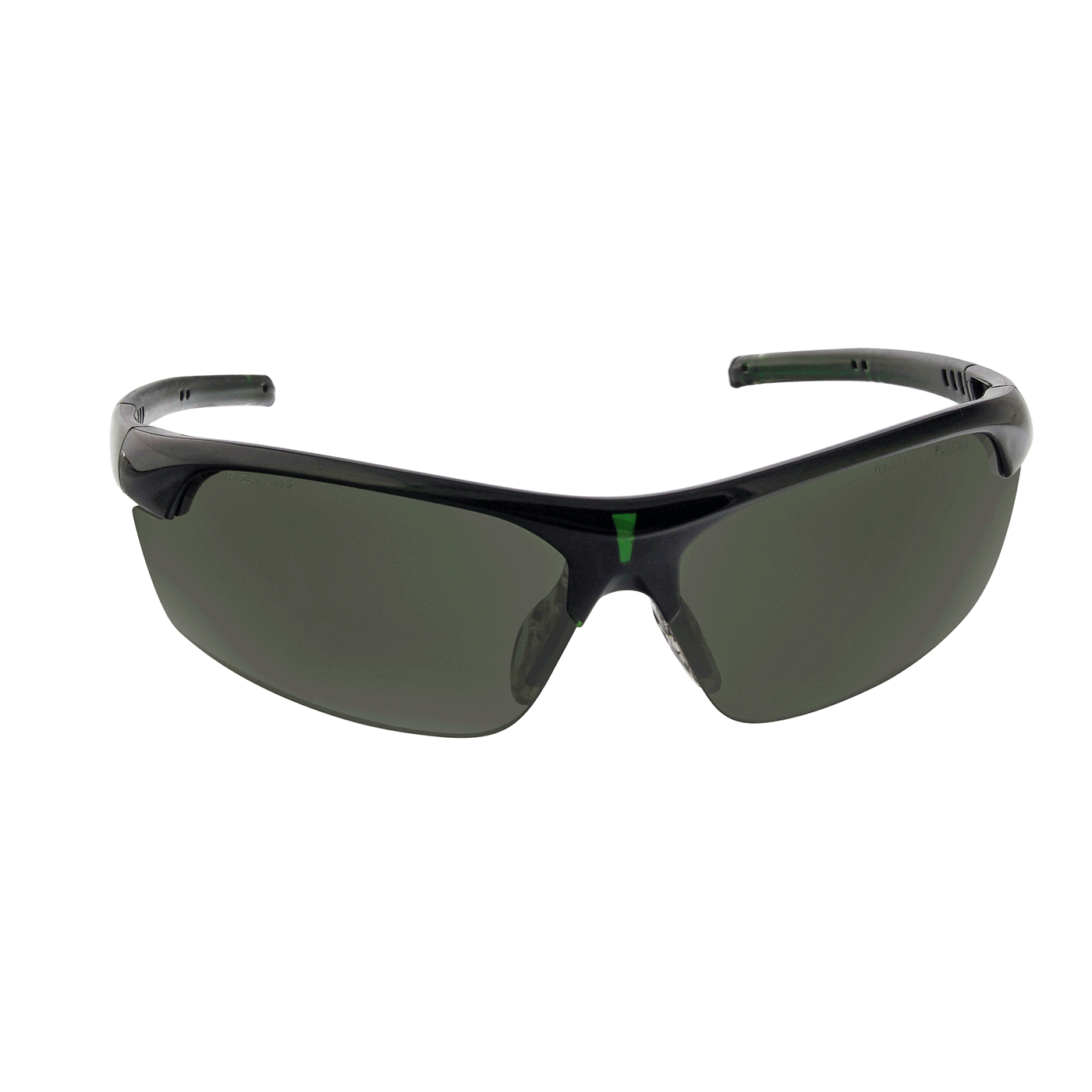 Xtricate-C™: Semi-Rimless Safety Glasses with Green Fr