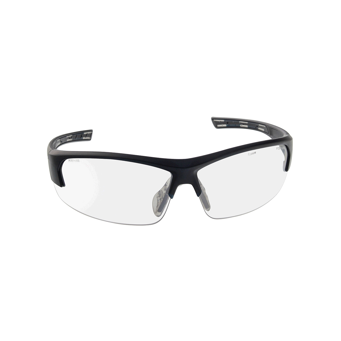 Xtricate™ Semi-Rimless Safety Glasses with Dark Blue Frame, Light Gray Lens and FogLess® 3Sixty™ Coating