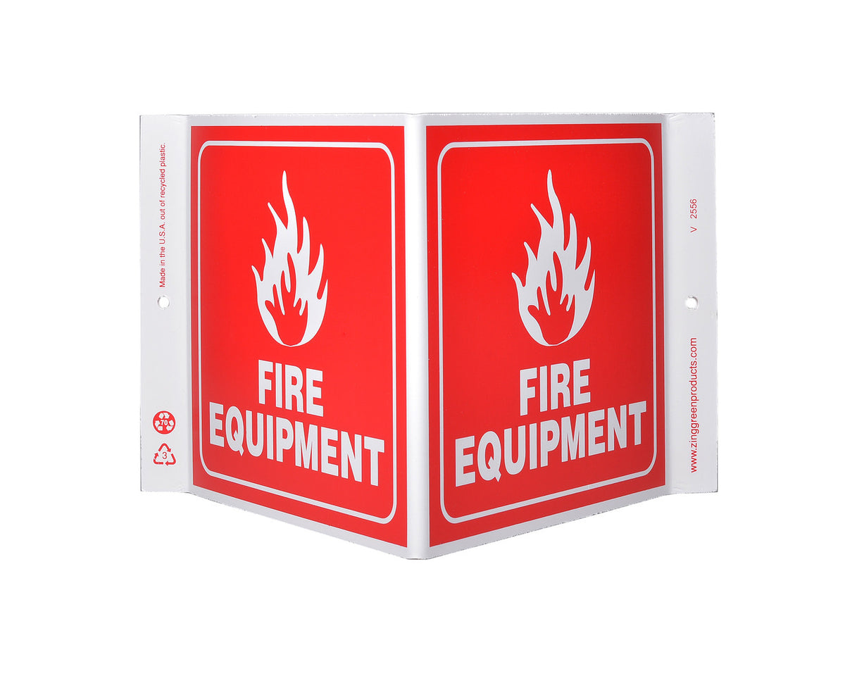 ZING Safety Sign, Fire Equipment V - official Zing product image 1