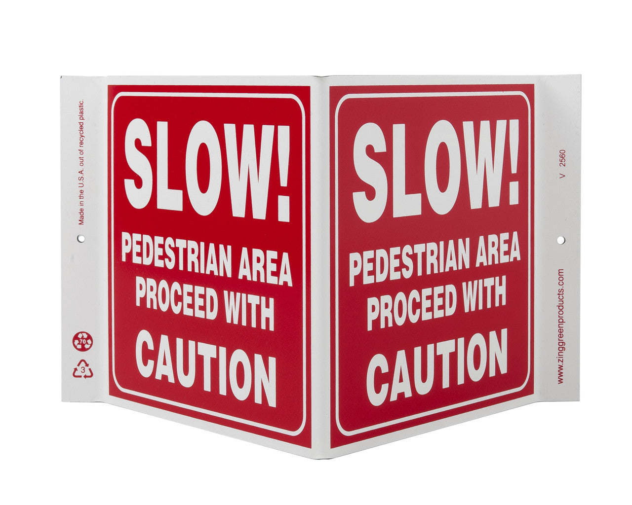ZING Safety Sign, Slow Pedestrian Area V - official Zing product image 1