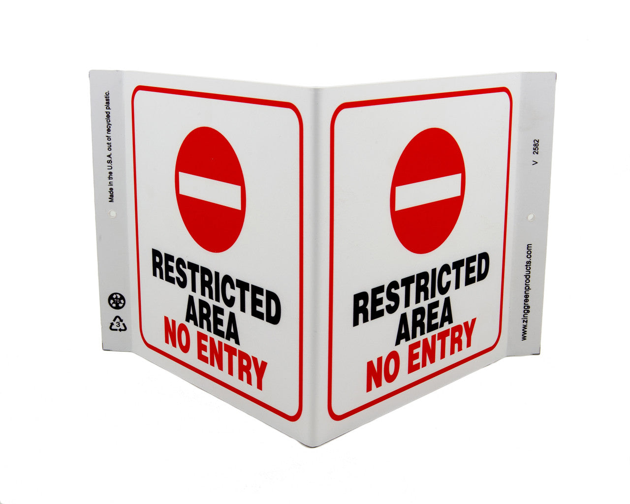 ZING Safety Sign, Restricted Area V - official Zing product image 1