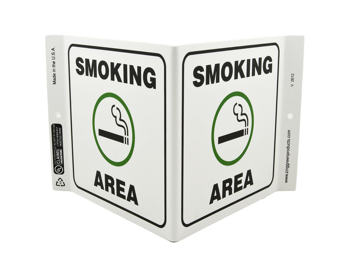 ZING Safety Sign, Smoking Area V - official Zing product image 1