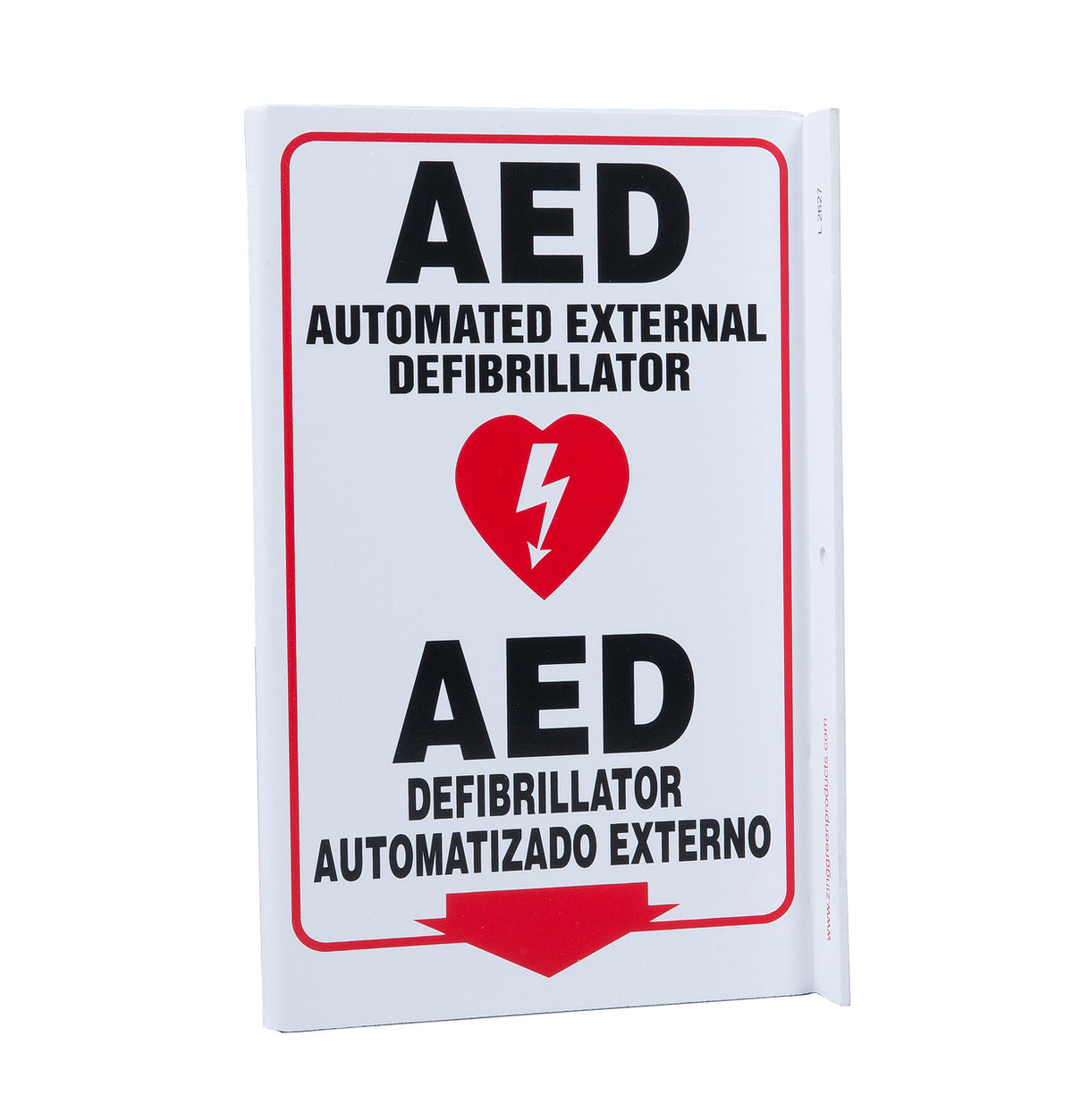 ZING Safety Sign, Aed Bilingual L - official Zing product image 1