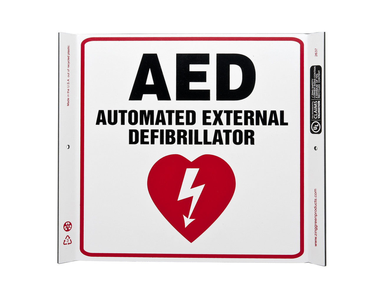 ZING Safety Sign, Aed Corner - official Zing product image 1