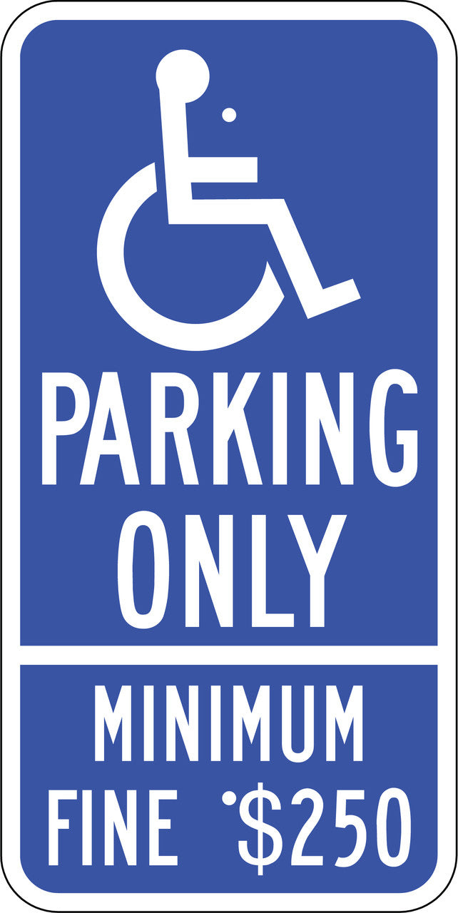 ZING California Handicapped Parking Sign, 24X12 - official Zing product image 1