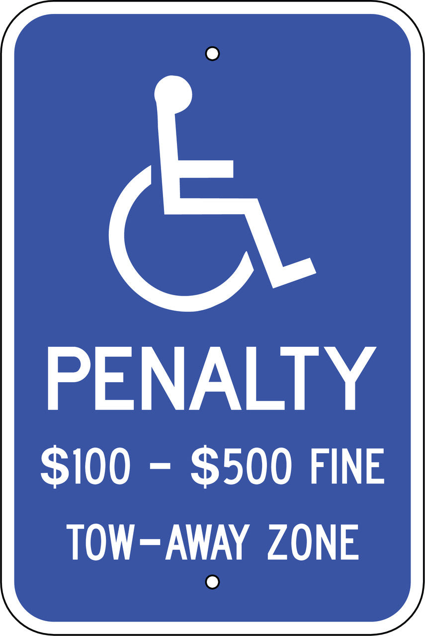 ZING Virginia, Handicapped Parking Sign, 18X12 - official Zing product image 1