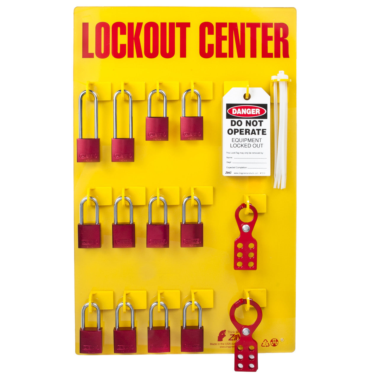 ZING Lockout Tagout Station,12 Aluminum Padlocks - official Zing product image 1
