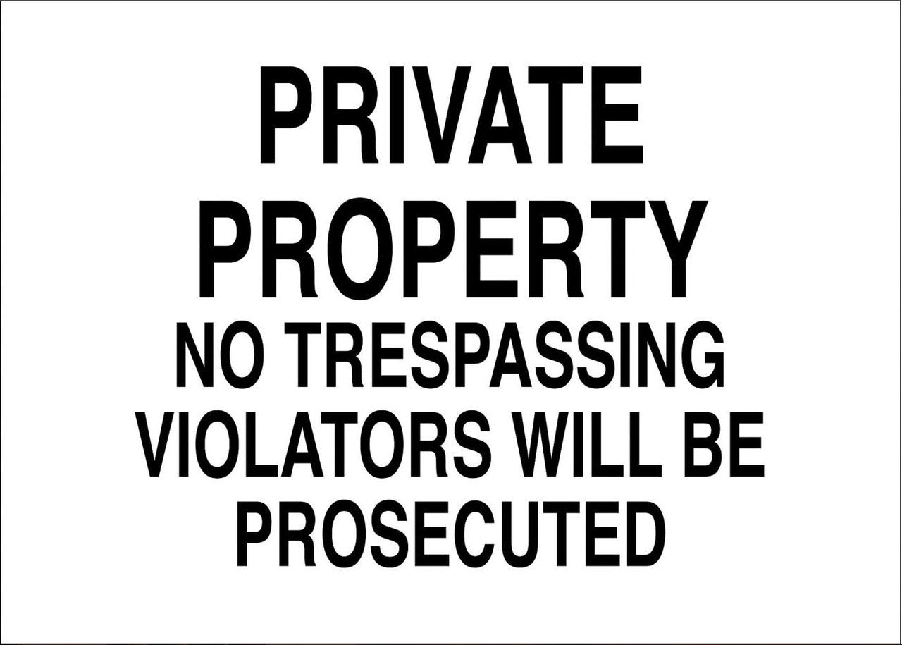 ZING Security Sign, Private, 10X14, Al - official Zing product image 1