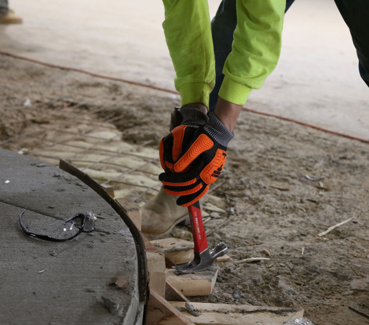 UT1952 - MCR Safety UltraTech® Mechanics Gloves - CutPro® UltraTech® - 13 Gauge HyperMax® HPPE Shell - Black Sandy Nitrile Foam Coated Palm - Hi-Vis Orange TPR Back Protects Hands from Impact