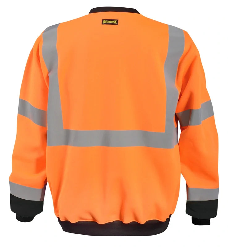 Occunomix 9 oz Crew Neck Black Bottom Sweatshirt Hi-Vis Jackets Orange XL model LUX-CSWTBK-OXL