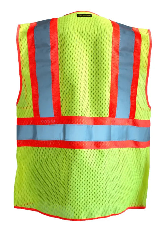 Occunomix Mesh Two-Tone Vest W/Zipper Hi-Vis Safety Vests Yellow M model LUX-SSCLC2Z-YM
