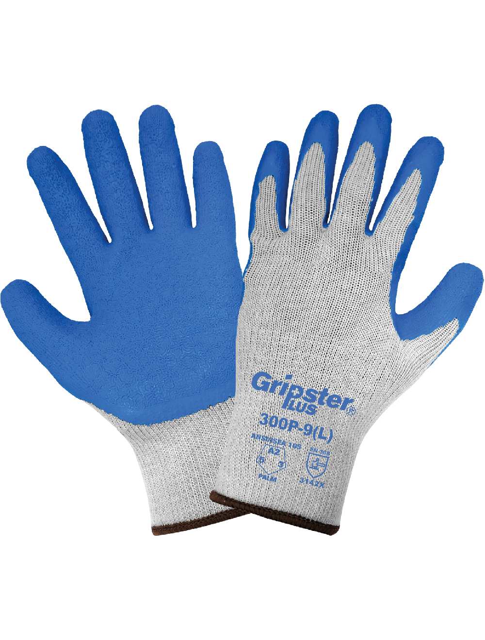 Gripster® Plus Premium Etched Rubber Coated Gloves with Ergonomic Hand Shape and Cut, Abrasion, and Puncture Protection - 300P