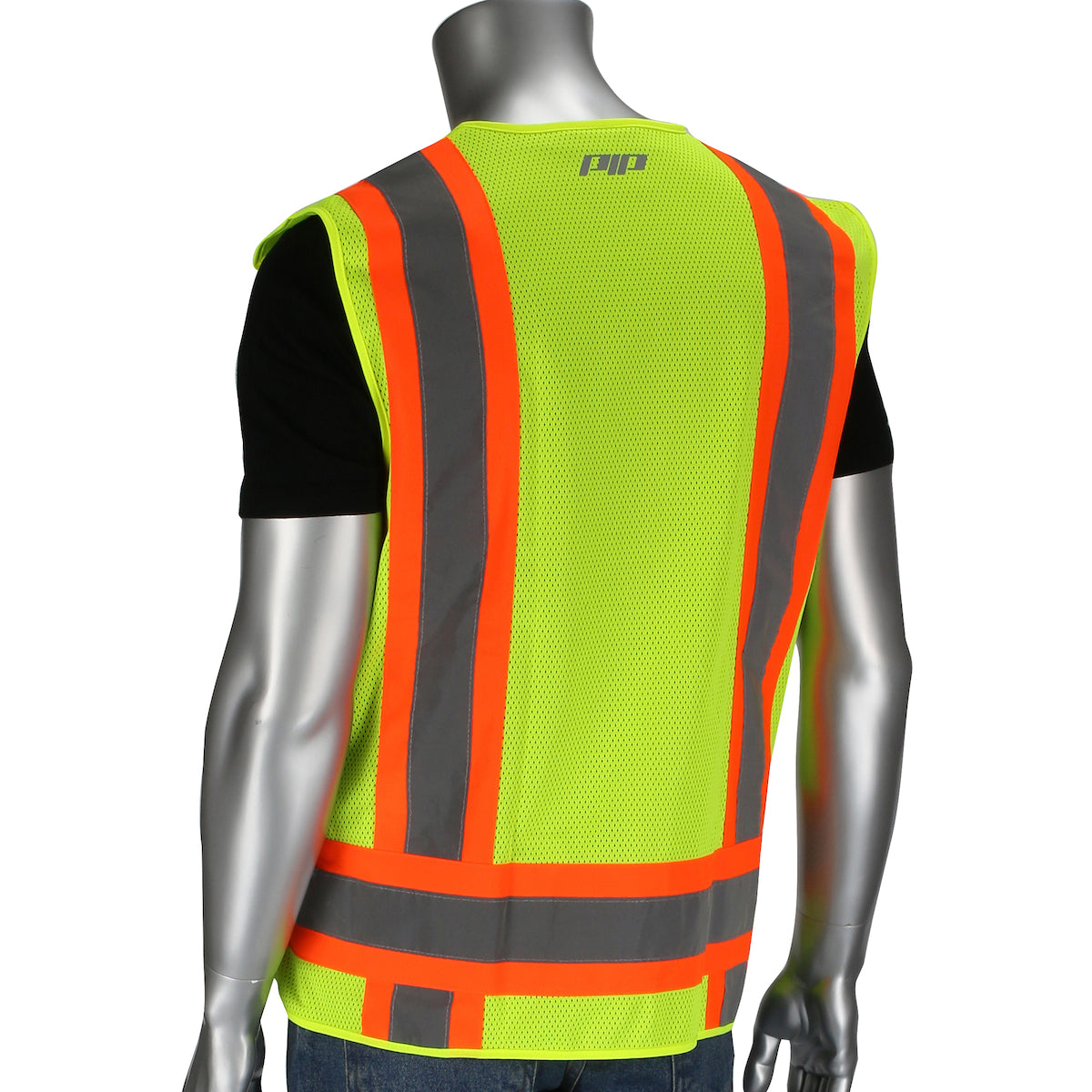 PIP 302-0505 ANSI Type R Class 2 Mesh Breakaway Eleven Pocket Surveyors Vest - view 2