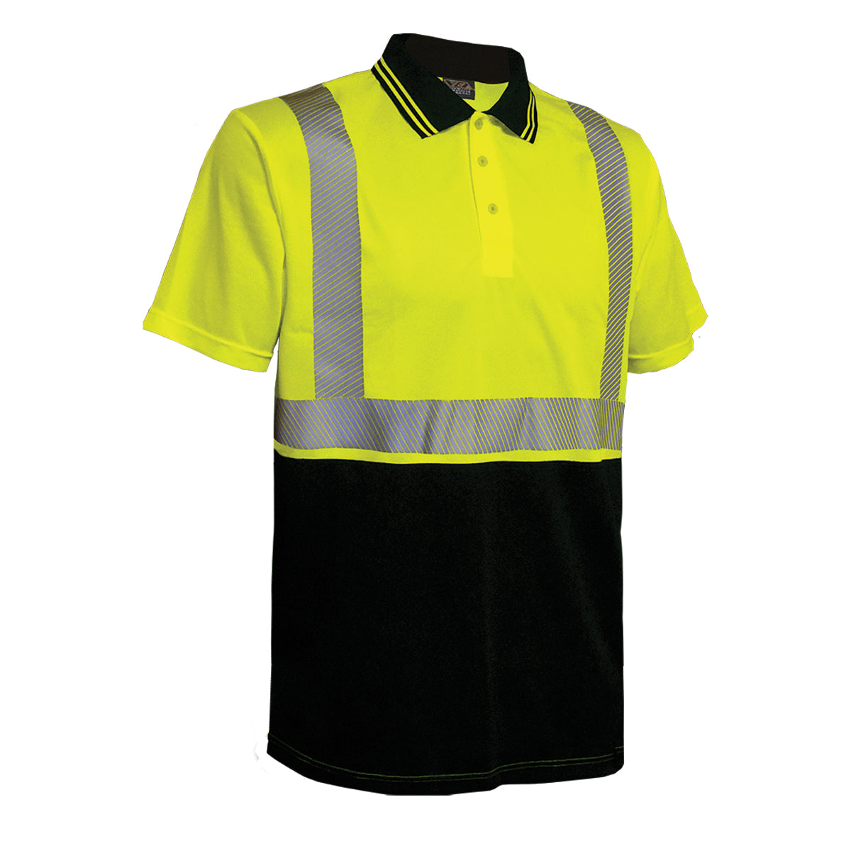 PIP Reflective Apparel 302CT ANSI Type R Class 2 Short Sleeve Polo Shirt with Segmented Tape
