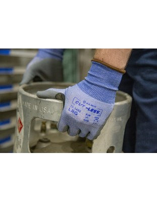 Cut-Less Korplex Glove with Foam Nitrile Palm, 18g, ANSI A4