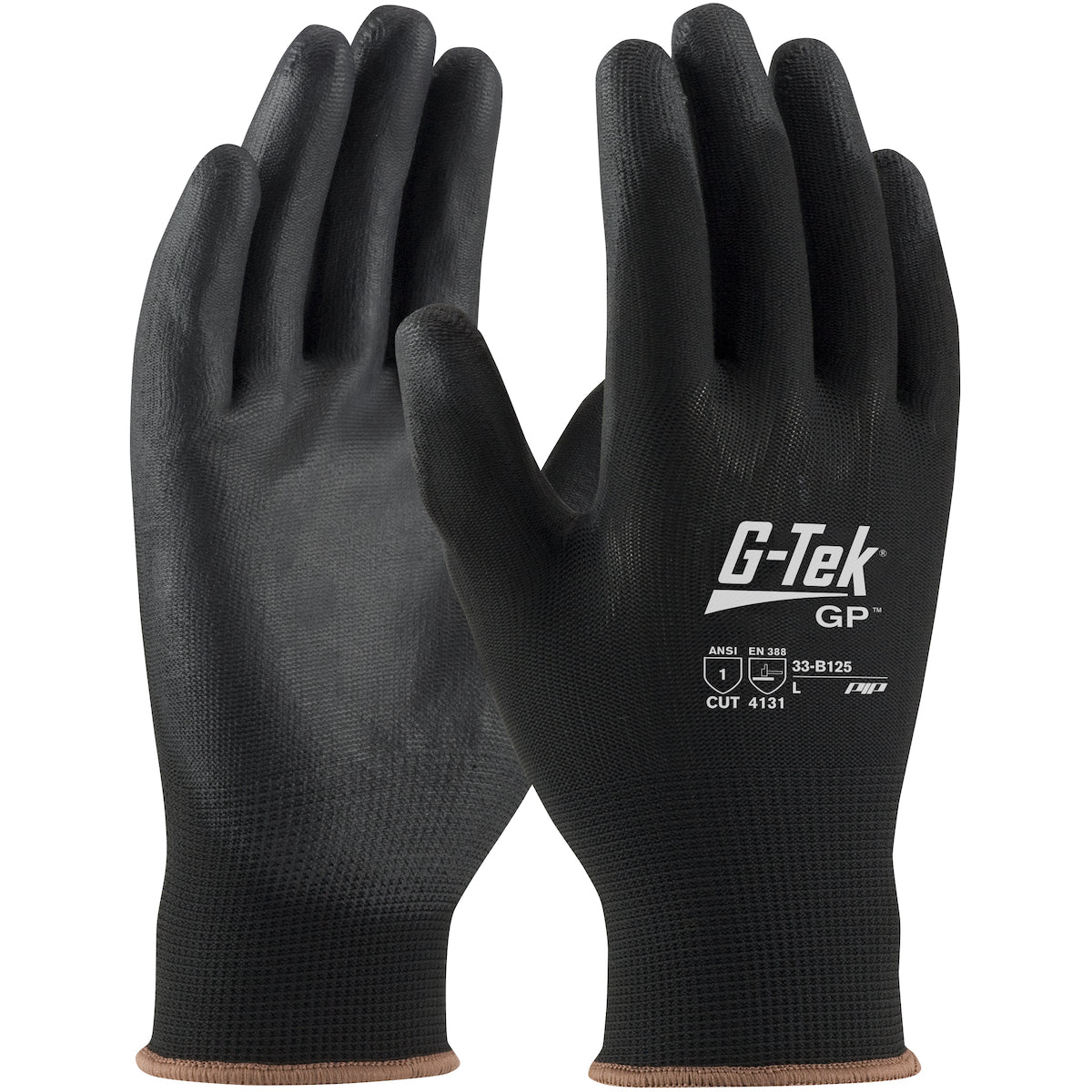 PIP 33-B125 glove - polyurethane coated - Black
