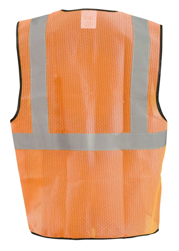 Occunomix Mesh Standard Vest Hi-Vis Safety Vests Orange 4X/5X model ECO-GC-O4/5X
