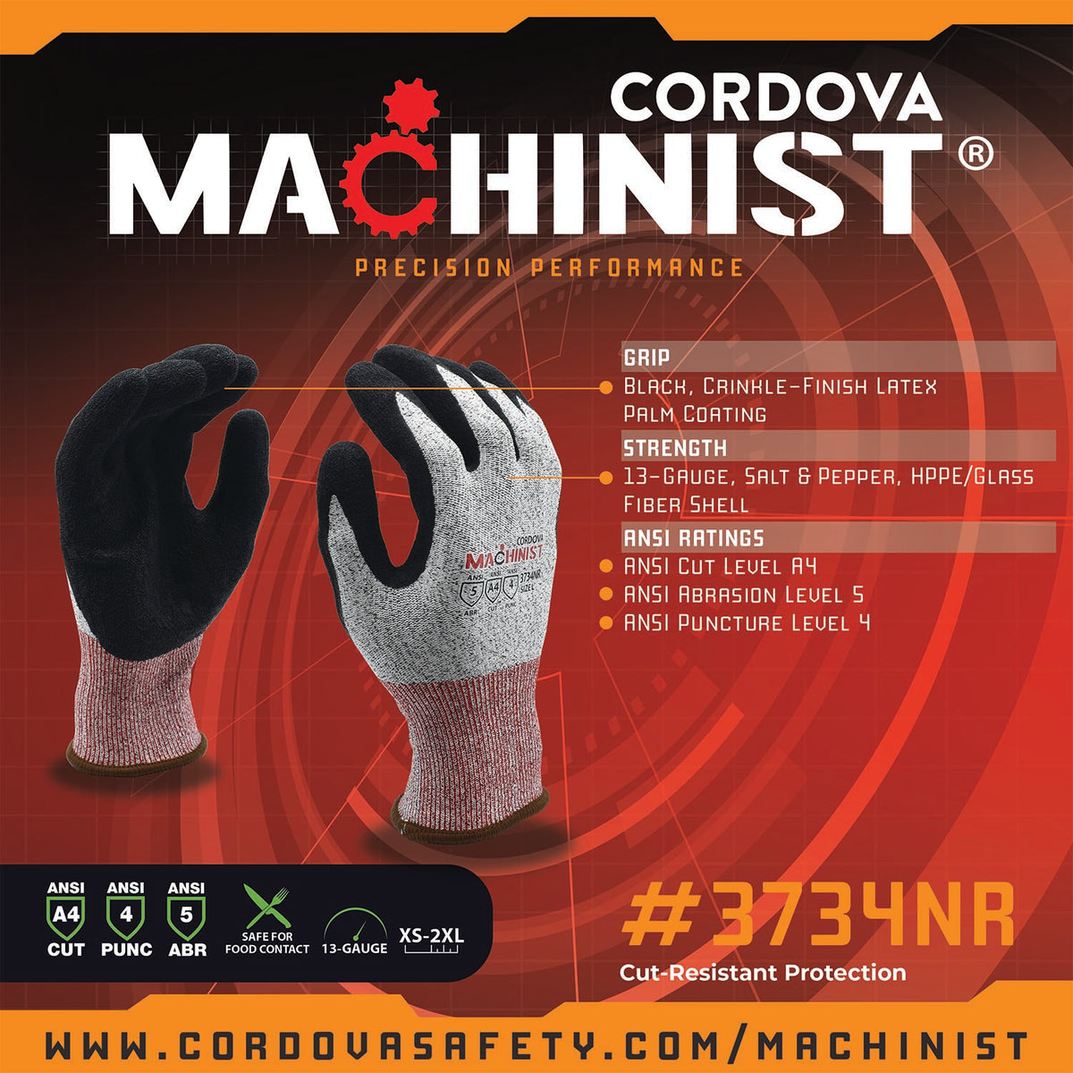 Cordova Machinist™ 13-gauge, HPPE/glass Shell #3734NR - 3734NRXS image 4
