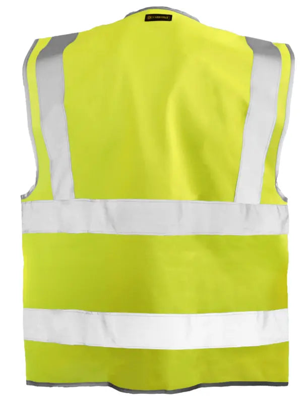 Occunomix Solid Dual Stripe Vest W/Zipper Hi-Vis Safety Vests Yellow M model LUX-SSFULLZ-YM