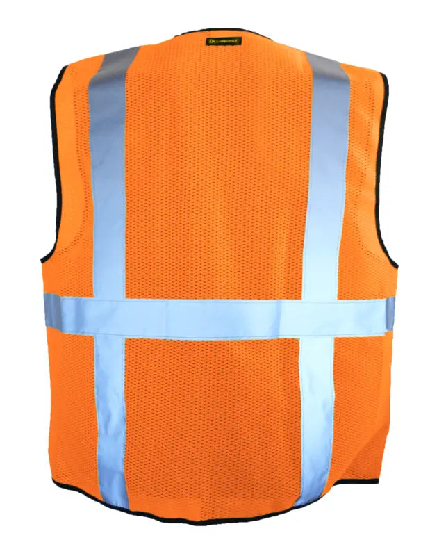 Occunomix Mesh Surveyor Vest W/Zipper Hi-Vis Safety Vests Orange 4/5X model LUX-SSGCS-O4/5X