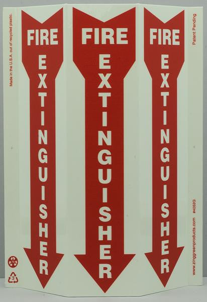 ZING Safety Sign "Fire Extinguisher" Triview Slim - Glow - official Zing product image 1