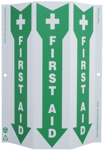 ZING Safety Sign "First Aid" Triview Slim - Glow - official Zing product image 1