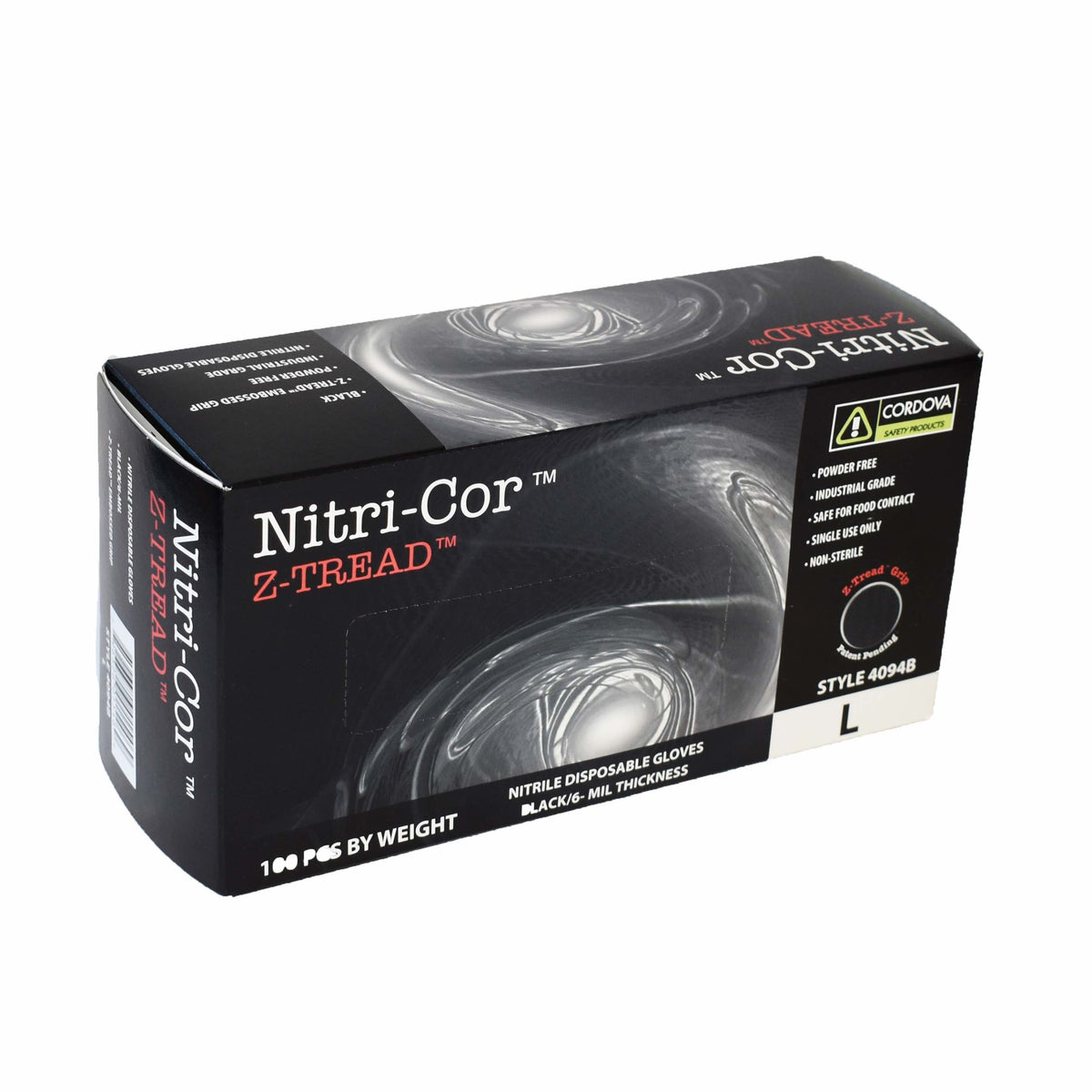 Cordova Nitri-cor Z-tread™ Black Nitrile, 6 M #4094B - 4094BS image 3